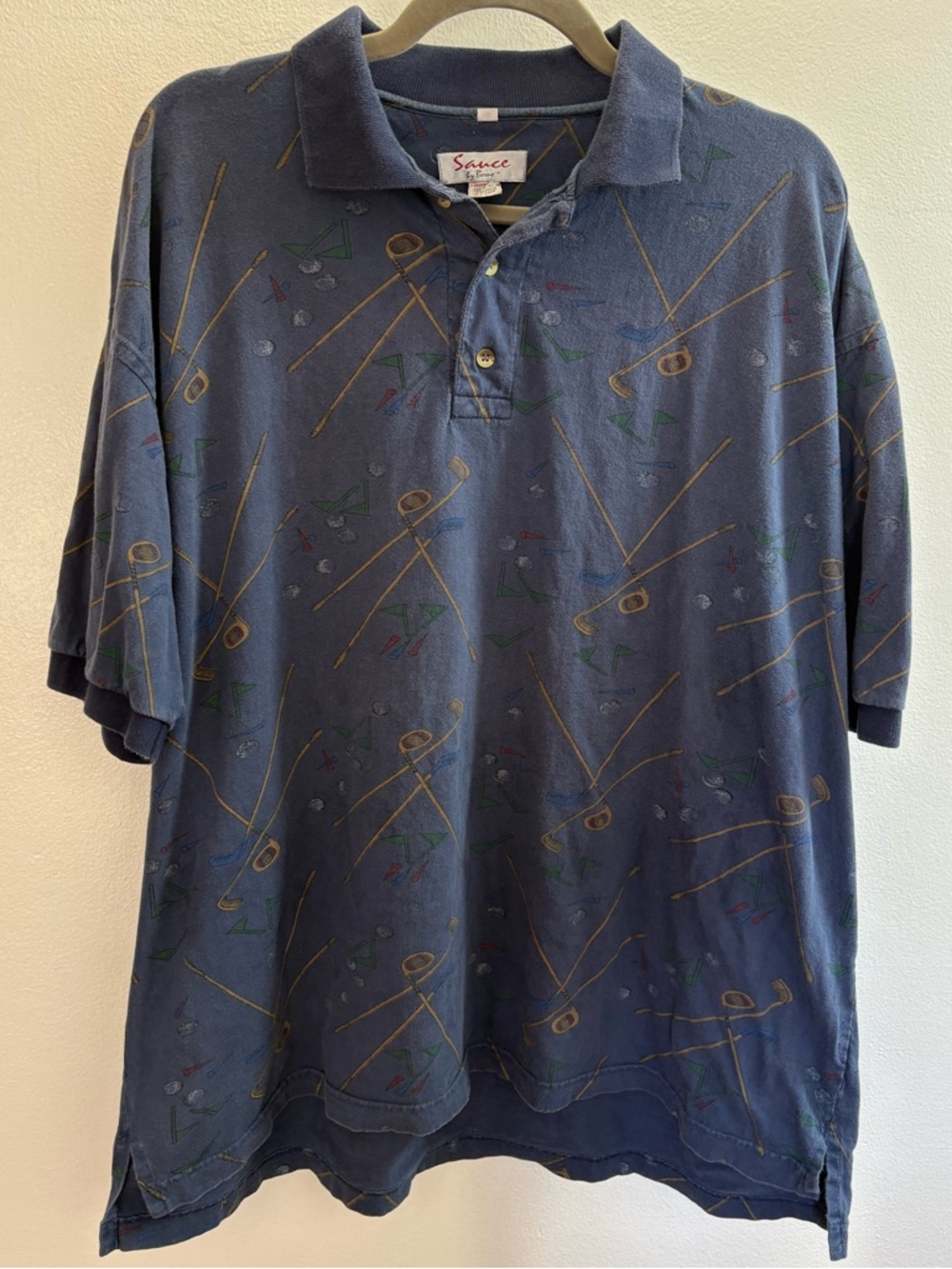 Sauce Blue Golf Polo Shirt XL